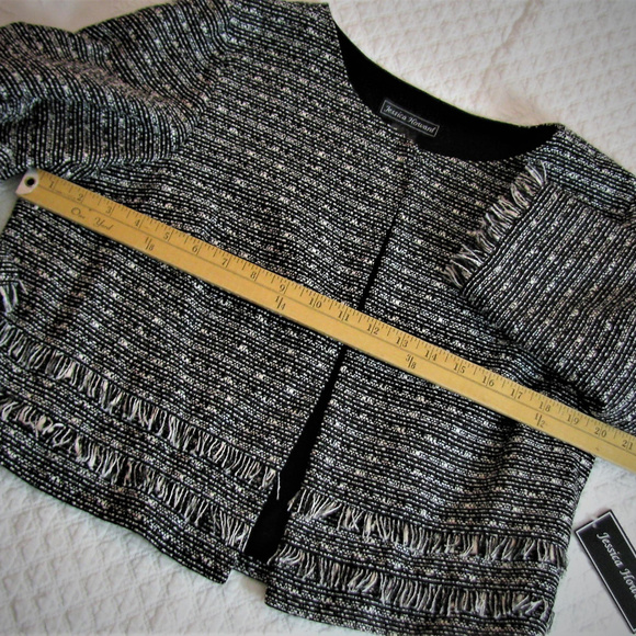 Jessica Howard Waist Jacket NWT Sz 16 Black/white - Picture 8 of 8